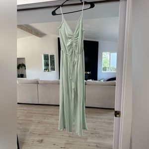 Sage green jump suit